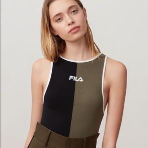 Fila Manon Bodysuit black olive colorblock
